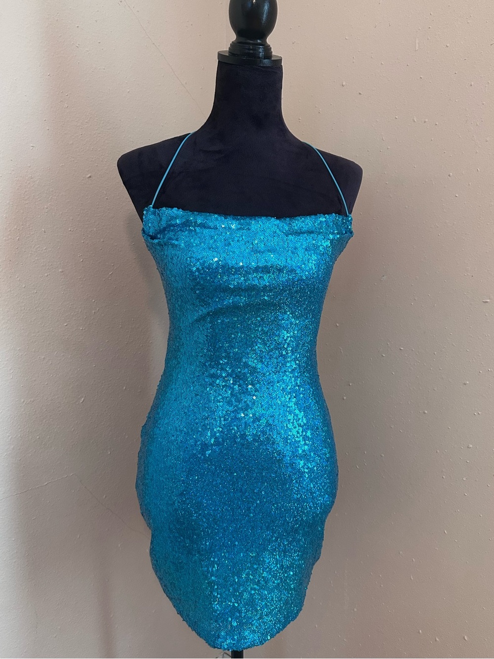 B Darlin Teal Sequin Party Dress B. Darlin